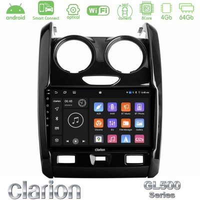 Clarion GL500 Series 8Core Android ClarionOS 4+64GB  Dacia Duster 2014-2018 Navigation Multimedia Tablet 9