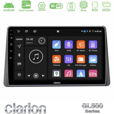 Clarion GL500 Series 8Core Android ClarionOS 4+64GB  Dacia Duster 2019-> Navigation Multimedia Tablet 10
