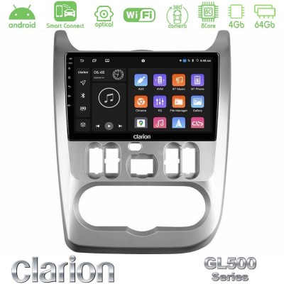 Clarion GL500 Series 8Core Android ClarionOS 4+64GB  Dacia Duster/Sandero/Logan Navigation Multimedia Tablet 9