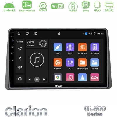 Clarion GL500 Series 8Core Android ClarionOS 4+64GB  Dacia Duster 2023-2024 Navigation Multimedia Tablet 10