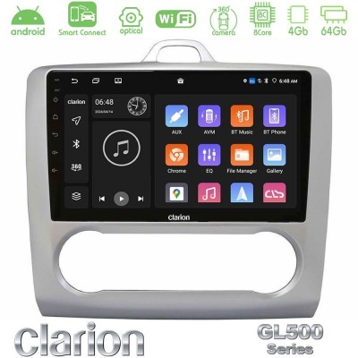 Clarion GL500 Series 8Core Android ClarionOS 4+64GB  Ford Focus Auto AC Navigation Multimedia Tablet 9