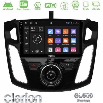 Clarion GL500 Series 8Core Android ClarionOS 4+64GB  Ford Focus 2012-2018 Navigation Multimedia Tablet 9