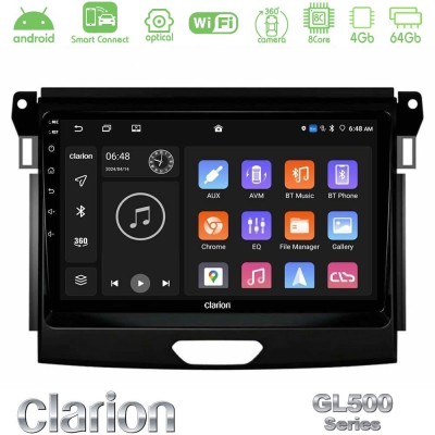 Clarion GL500 Series 8Core Android ClarionOS 4+64GB  Ford Ranger 2017-2022 Navigation Multimedia Tablet 9