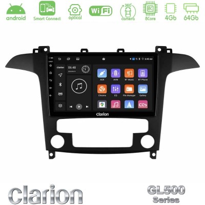 Clarion GL500 Series 8Core Android ClarionOS 4+64GB  Ford S-Max 2006-2012 Navigation Multimedia Tablet 9