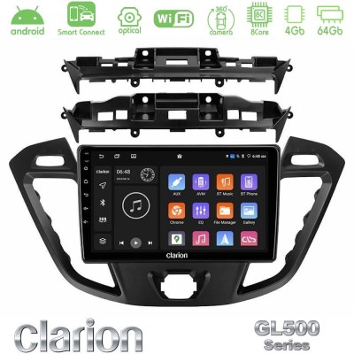 Clarion GL500 Series 8Core Android ClarionOS 4+64GB  Ford Transit Custom/Tourneo Custom Navigation Multimedia Tablet 9