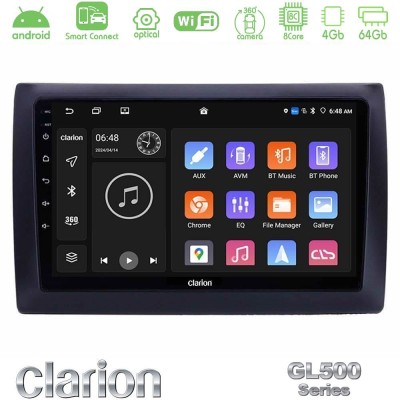 Clarion GL500 Series 8Core Android ClarionOS 4+64GB  Fiat Stilo Navigation Multimedia Tablet 9