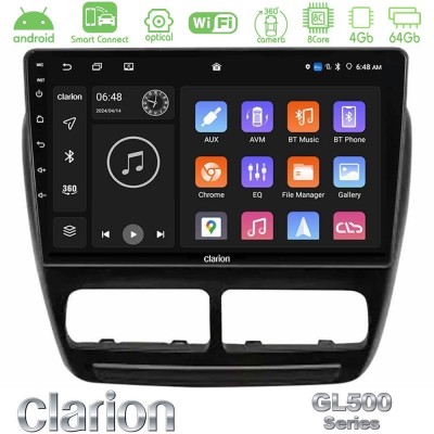 Clarion GL500 Series 8Core Android ClarionOS 4+64GB  Fiat Doblo / Opel Combo 2010-2014 Navigation Multimedia Tablet 9