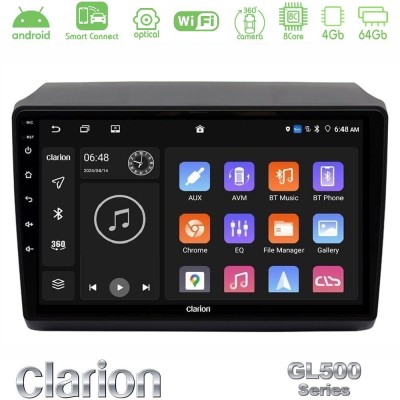 Clarion GL500 Series 8Core Android ClarionOS 4+64GB  Fiat Ducato/Citroen Jumper/Peugeot Boxer 2011-2021 Navigation Multimedia Tablet 9