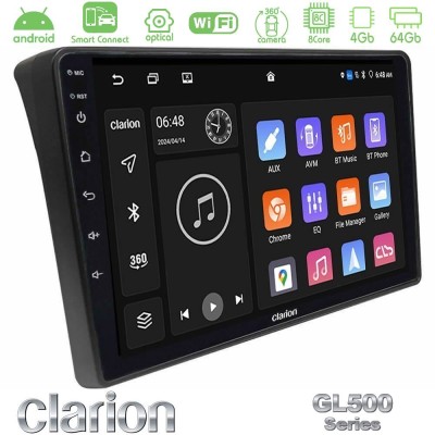 Clarion GL500 Series 8Core Android ClarionOS 4+64GB  Fiat Ducato/Citroen Jumper/Peugeot Boxer Navigation Multimedia Tablet 9