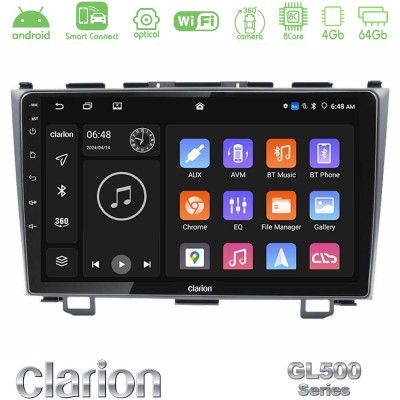 Clarion GL500 Series 8Core Android ClarionOS 4+64GB  Honda CRV Navigation Multimedia Tablet 9