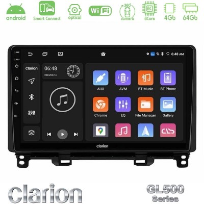 Clarion GL500 Series 8Core Android ClarionOS 4+64GB  Honda Jazz 2021-2025 Navigation Multimedia Tablet 9