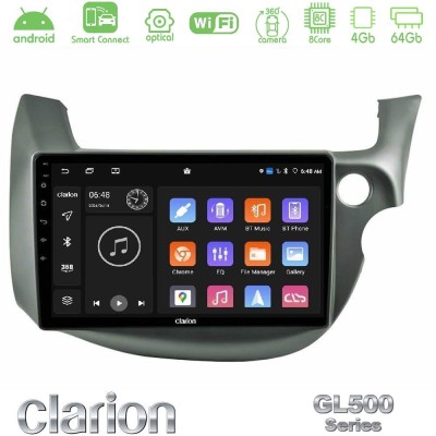 Clarion GL500 Series 8Core Android ClarionOS 4+64GB Honda Jazz (Fit) 2009-2013 RHD Navigation Multimedia Tablet 10
