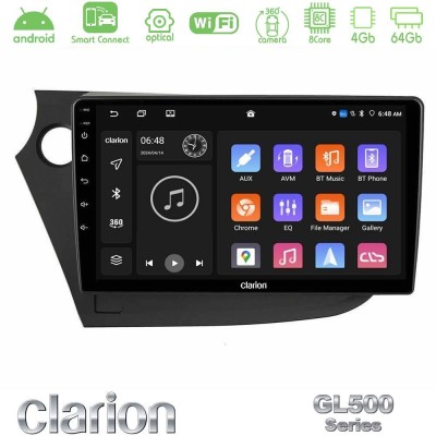 Clarion GL500 Series 8Core Android ClarionOS 4+64GB  Honda Insight 2009-2015 Navigation Multimedia Tablet 9