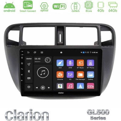 Clarion GL500 Series 8Core Android ClarionOS 4+64GB Honda Civic 1995-2001 Navigation Multimedia Tablet 9