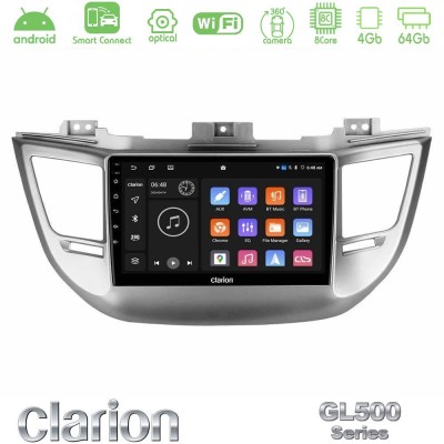 Clarion GL500 Series 8Core Android ClarionOS 4+64GB  Hyundai Tucson 2015-2018 Navigation Multimedia Tablet 9