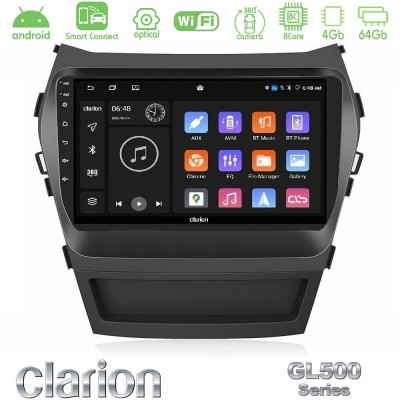 Clarion GL500 Series 8Core Android ClarionOS 4+64GB Hyundai iX45 2012-2017 Navigation Multimedia Tablet 9