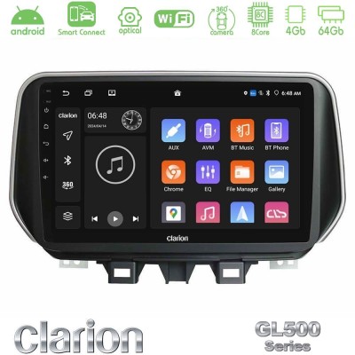 Clarion GL500 Series 8Core Android ClarionOS 4+64GB  Hyundai Tucson 2019-> Navigation Multimedia Tablet 9