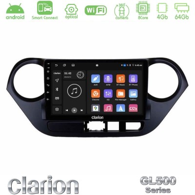 Clarion GL500 Series 8Core Android ClarionOS 4+64GB  Hyundai i10 2014-2020 Navigation Multimedia Tablet 9