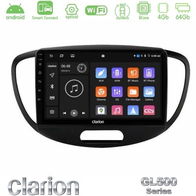 Clarion GL500 Series 8Core Android ClarionOS 4+64GB  Hyundai i10 2008-2014 Navigation Multimedia Tablet 9