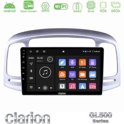 Clarion GL500 Series 8Core Android ClarionOS 4+64GB  Hyundai Accent 2006-2011 Navigation Multimedia Tablet 9