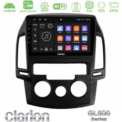 Clarion GL500 Series 8Core Android ClarionOS 4+64GB  Hyundai i30 2007-2012 Manual A/C Navigation Multimedia Tablet 9