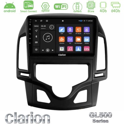 Clarion GL500 Series 8Core Android ClarionOS 4+64GB  Hyundai i30 2007-2012 Auto A/C Navigation Multimedia Tablet 9