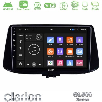 Clarion GL500 Series 8Core Android ClarionOS 4+64GB  Hyundai i30 Navigation Multimedia Tablet 9