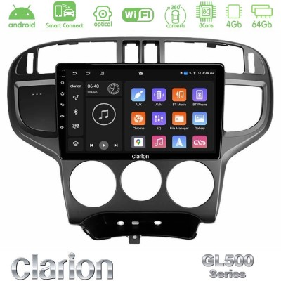 Clarion GL500 Series 8Core Android ClarionOS 4+64GB  Hyundai Matrix 2001-2010 Navigation Multimedia Tablet 9
