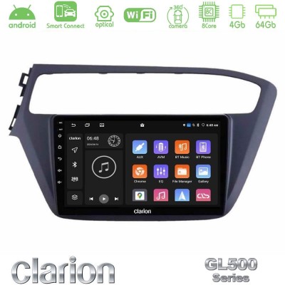 Clarion GL500 Series 8Core Android ClarionOS 4+64GB  Hyundai i20 2018-2020 Navigation Multimedia Tablet 9