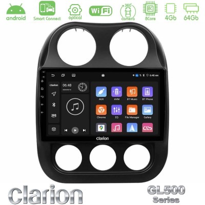 Clarion GL500 Series 8Core Android ClarionOS 4+64GB  Jeep Compass 2012-2016 Navigation Multimedia Tablet 9