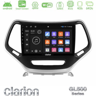 Clarion GL500 Series 8Core Android ClarionOS 4+64GB  Jeep Cherokee 2014-2019 Navigation Multimedia Tablet 9