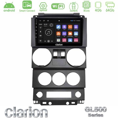 Clarion GL500 Series 8Core Android ClarionOS 4+64GB  Jeep Wrangler 2Door 2008-2010 Navigation Multimedia Tablet 9