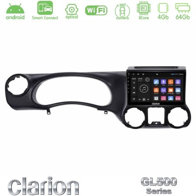Clarion GL500 Series 8Core Android ClarionOS 4+64GB  Jeep Wrangler 2011-2014 Navigation Multimedia Tablet 10