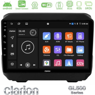 Clarion GL500 Series 8Core Android ClarionOS 4+64GB  Jeep Wrangler 2018-> Navigation Multimedia Tablet 9