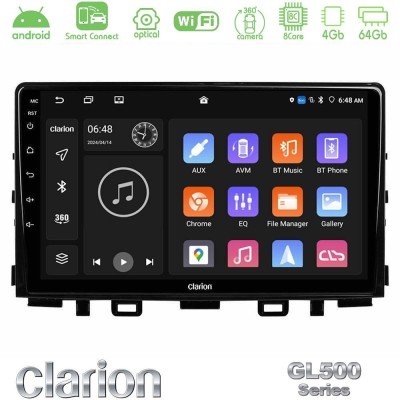 Clarion GL500 Series 8Core Android ClarionOS 4+64GB  Kia Stonic Navigation Multimedia Tablet 9