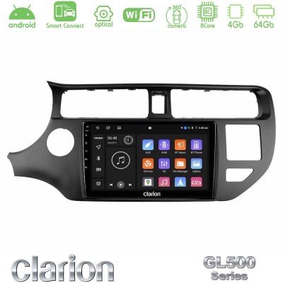 Clarion GL500 Series 8Core Android ClarionOS 4+64GB  Kia Rio 2011-2015 Navigation Multimedia Tablet 9