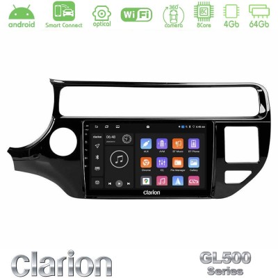 Clarion GL500 Series 8Core Android ClarionOS 4+64GB  Kia Rio 2015-2017 Navigation Multimedia Tablet 9