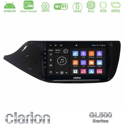 Clarion GL500 Series 8Core Android ClarionOS 4+64GB  Kia Ceed 2013-2017 Navigation Multimedia Tablet 9