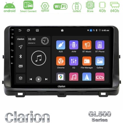 Clarion GL500 Series 8Core Android ClarionOS 4+64GB  Kia Ceed 2018-2023 Navigation Multimedia Tablet 10
