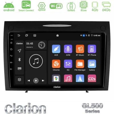 Clarion GL500 Series 8Core Android ClarionOS 4+64GB  Mercedes SLK Class Navigation Multimedia Tablet 9
