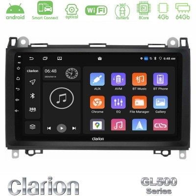 Clarion GL500 Series 8Core Android ClarionOS 4+64GB  Mercedes A/B/Vito/Sprinter Class Navigation Multimedia Tablet 9