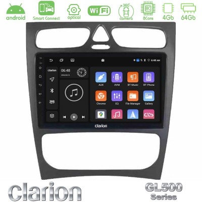 Clarion GL500 Series 8Core Android ClarionOS 4+64GB  Mercedes C Class (W203) Navigation Multimedia Tablet 9