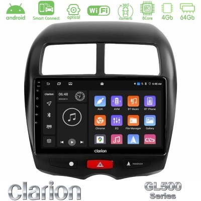 Clarion GL500 Series 8Core Android ClarionOS 4+64GB  Mitsubishi ASX Navigation Multimedia Tablet 10