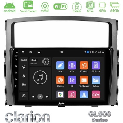 Clarion GL500 Series 8Core Android ClarionOS 4+64GB  Mitsubishi Pajero 2008-2009 Navigation Multimedia Tablet 9