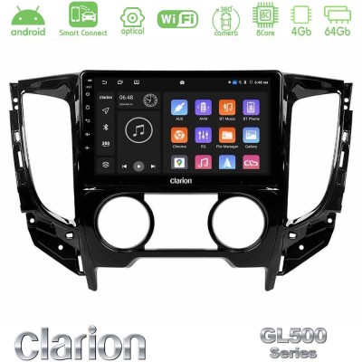 Clarion GL500 Series 8Core Android ClarionOS 4+64GB  Mitsubishi L200 2016-> amp; Fiat Fullback (Manual A/C) Navigation Multimedia Tablet 9