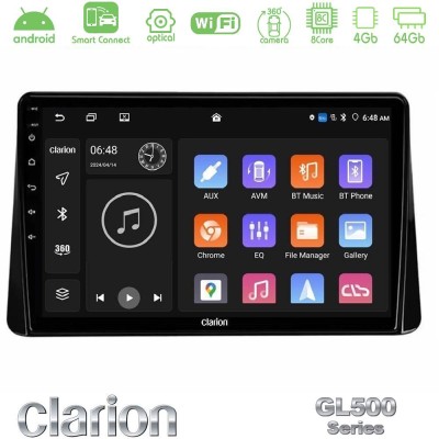 Clarion GL500 Series 8Core Android ClarionOS 4+64GB Mitsubishi Eclipse Cross 2018-2023 Navigation Multimedia Tablet 10