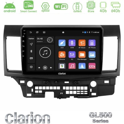 Clarion GL500 Series 8Core Android ClarionOS 4+64GB  Mitsubishi Lancer 2008 – 2015 Navigation Multimedia Tablet 10