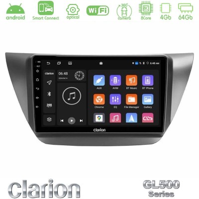 Clarion GL500 Series 8Core Android ClarionOS 4+64GB  Mitsubishi Lancer 2004 – 2008 Navigation Multimedia Tablet 9
