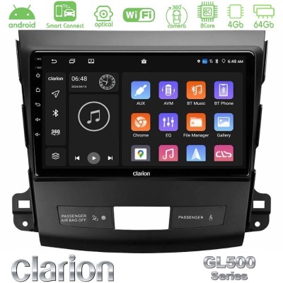 Clarion GL500 Series 8Core Android ClarionOS 4+64GB  Mitsubishi Outlander/Citroen C-Crosser/Peugeot 4007 Navigation Multimedia Tablet 9