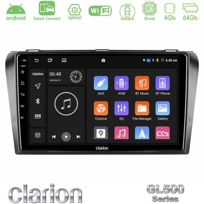 Clarion GL500 Series 8Core Android ClarionOS 4+64GB  Mazda 3 2004-2009 Navigation Multimedia Tablet 9